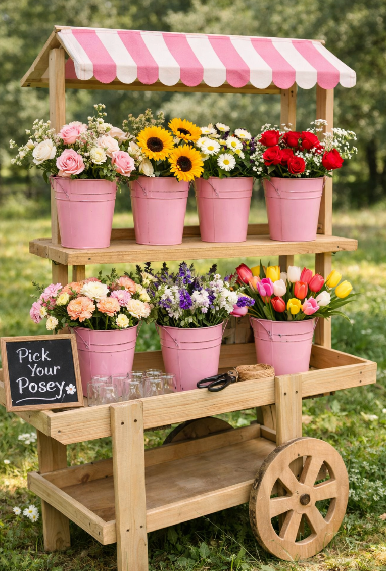 Petite Picnic Party Flower Cart